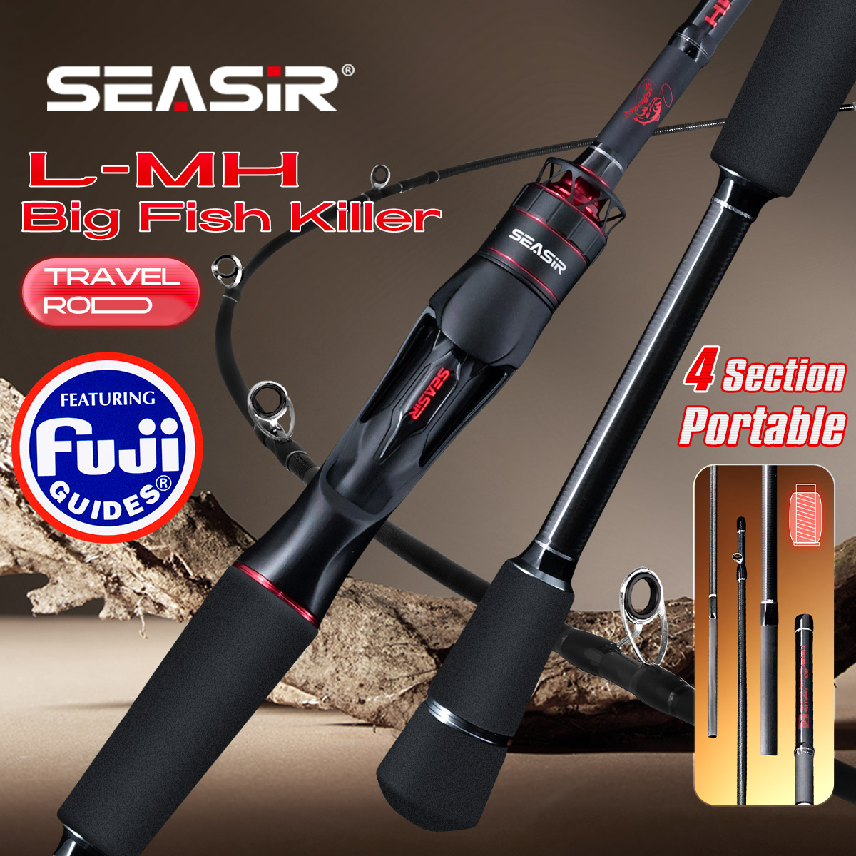 Seasir salminus xf m/mh vara d - Fishing Rod Surf avaliação e preço