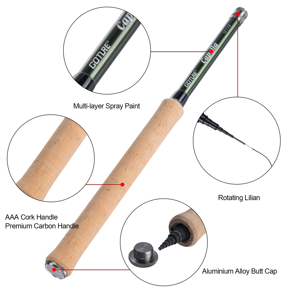 Goture tenkara vara de pesca c - Fishing Rod Carbon Fiber avaliação e preço